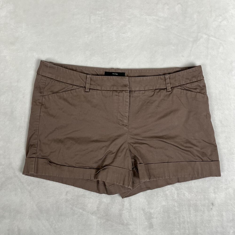 Vintage Mossimo Shorts Womens 14 Brown Chino Twill Cuffed Stretch Y2K